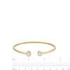 Thumbnail Image 2 of 1/2 CT. T.W. Diamond Oval-and Pear-Framed Bangle Bracelet in 10K Gold