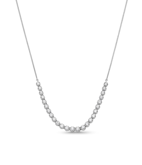 1 CT. T.w. Diamond Graduated Necklace in 10K White Gold