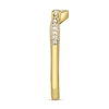 Thumbnail Image 2 of 1/10 CT. T.W. Diamond Contour Band in 10K Gold