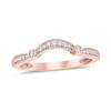 Thumbnail Image 1 of 1/10 CT. T.W. Diamond Contour Band in 10K Rose Gold