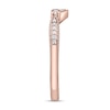 Thumbnail Image 2 of 1/10 CT. T.W. Diamond Contour Band in 10K Rose Gold