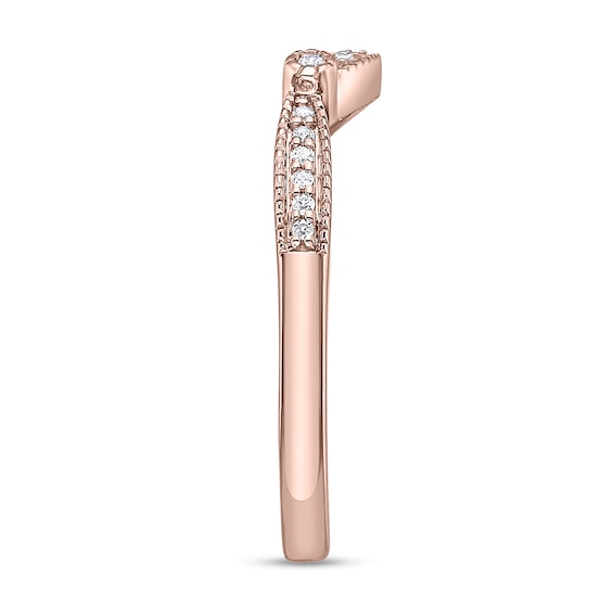 1/10 CT. T.w. Diamond Contour Band in 10K Rose Gold