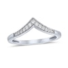 Thumbnail Image 1 of 1/10 CT. T.W. Diamond Chevron  Contour Band in 10K White Gold