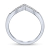 Thumbnail Image 3 of 1/10 CT. T.W. Diamond Chevron  Contour Band in 10K White Gold