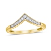 Thumbnail Image 1 of 1/10 CT. T.W. Diamond Chevron Band in 10K Gold