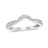 Thumbnail Image 1 of 1/10 CT. T.W. Diamond Wave Contour Band in 10K White Gold