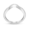 Thumbnail Image 3 of 1/10 CT. T.W. Diamond Wave Contour Band in 10K White Gold
