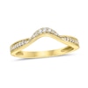 Thumbnail Image 1 of 1/10 CT. T.W. Diamond Wave Contour Band in 10K Gold