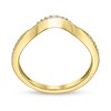 Thumbnail Image 3 of 1/10 CT. T.W. Diamond Wave Contour Band in 10K Gold