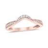 Thumbnail Image 0 of 1/10 CT. T.W. Diamond Wave Contour Band in 10K Rose Gold