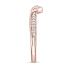 Thumbnail Image 2 of 1/10 CT. T.W. Diamond Wave Contour Band in 10K Rose Gold