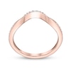Thumbnail Image 3 of 1/10 CT. T.W. Diamond Wave Contour Band in 10K Rose Gold