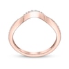 Thumbnail Image 2 of 1/10 CT. T.W. Diamond Wave Contour Band in 10K Rose Gold