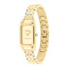 Thumbnail Image 1 of Ladies' Coach Cadie Gold-Tone IP Bangle Watch with Rectangular Dial (Model: 14504195)