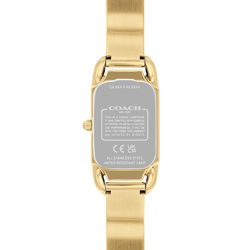 Ladies' Coach Cadie Gold-Tone Stainless Steel Bangle Bracelet Watch (Model 14504195)