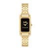 Thumbnail Image 1 of Ladies' Coach Cadie Crystal Accent Gold-Tone IP Bangle Watch with Rectangular Black Dial (Model: 14504250)