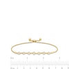 Thumbnail Image 2 of 1/2 CT. T.W. Diamond Flower Bolo Bracelet in 10K Gold