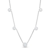 Thumbnail Image 1 of 1-1/2 CT. T.W. Diamond Flower Station Necklace in 10K White Gold