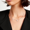 Thumbnail Image 2 of 1-1/2 CT. T.W. Diamond Flower Station Necklace in 10K White Gold