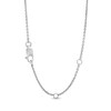 Thumbnail Image 3 of 1-1/2 CT. T.W. Diamond Flower Station Necklace in 10K White Gold