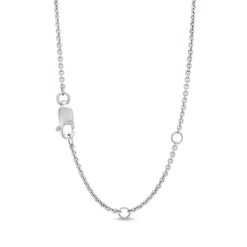 Main Image 3 of 1-1/2 CT. T.W. Diamond Flower Station Necklace in 10K White Gold