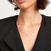 Thumbnail Image 2 of 1-1/2 CT. T.W. Diamond Flower Station Necklace in 10K Gold