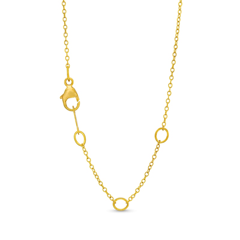 Main Image 3 of 1-1/2 CT. T.W. Diamond Flower Station Necklace in 10K Gold