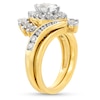 Thumbnail Image 3 of 1-1/2 CT. T.W. Marquise Diamond Shadow Frame Bypass Shank Bridal Set in 14K Gold