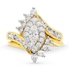 Thumbnail Image 4 of 1-1/2 CT. T.W. Marquise Diamond Shadow Frame Bypass Shank Bridal Set in 14K Gold