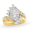 Thumbnail Image 0 of 2 CT. T.W. Marquise Diamond Shadow Frame Bypass Shank Bridal Set in 14K Gold