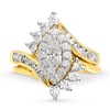 Thumbnail Image 4 of 2 CT. T.W. Marquise Diamond Shadow Frame Bypass Shank Bridal Set in 14K Gold