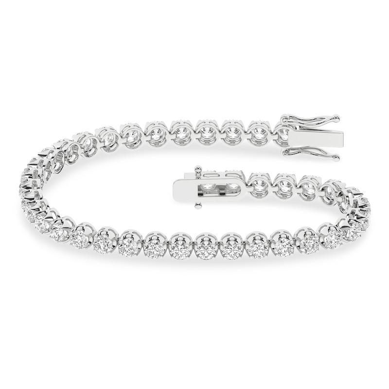 5 CT. T.W. Certified Lab-Created Tennis Bracelet in 14K White Gold (F/SI2)