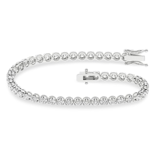 3 CT. T.W. Lab-Grown Tennis Bracelet in 14K White Gold (F/SI2)