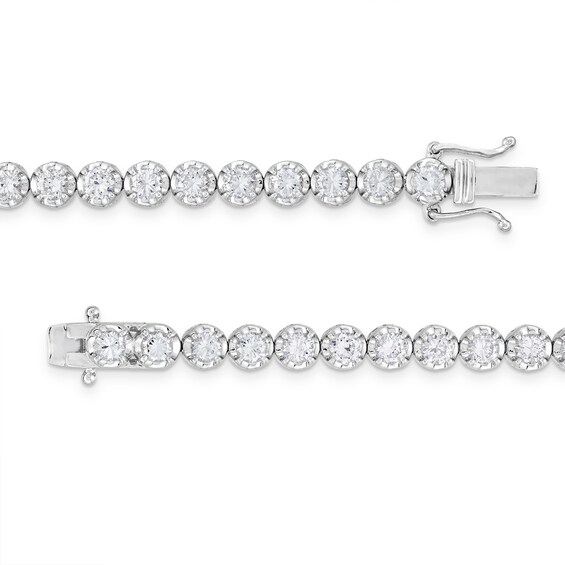 3 CT. T.w. Certified Lab-Grown Tennis Bracelet in 14K White Gold (F/Si2)