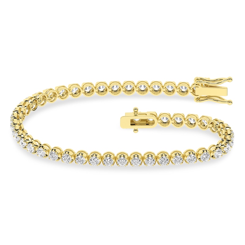 3 CT. T.W. Certified Lab-Created Tennis Bracelet in 14K Gold (F/SI2)