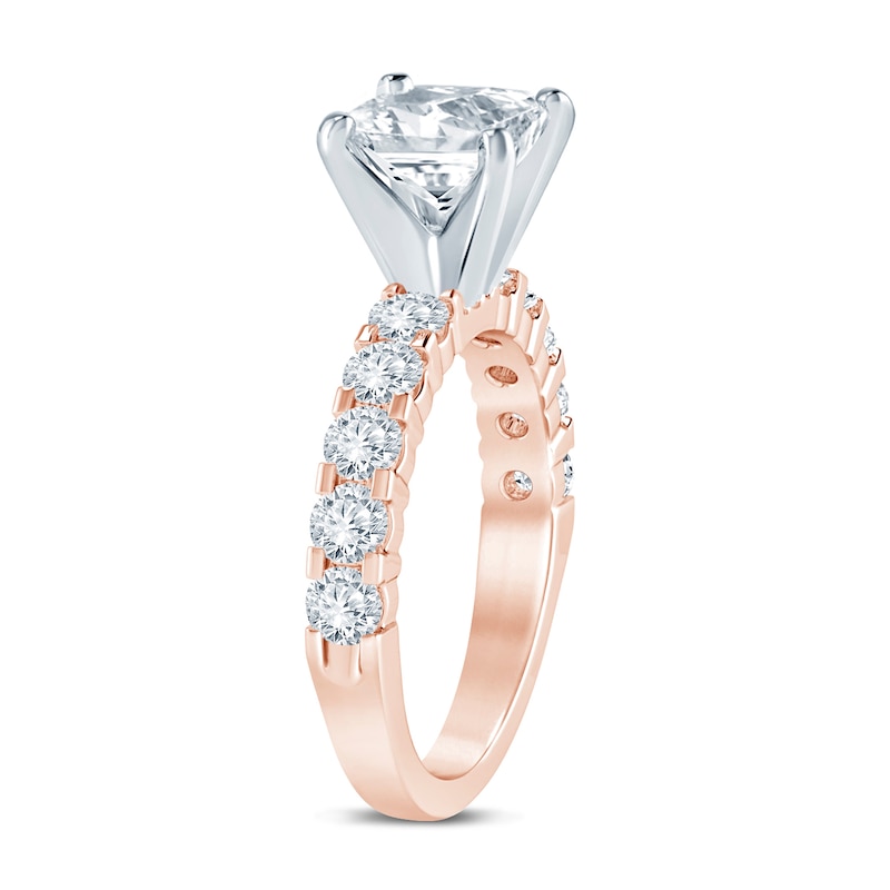 Main Image 2 of 2-1/2 CT. T.W. Princess-Cut Diamond Engagement Ring in 14K Rose Gold (I/I2)