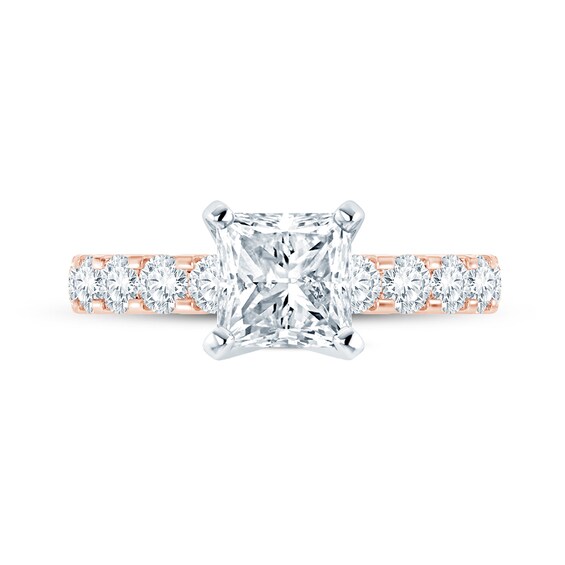 2-/2 CT. T.w. Princess-Cut Diamond Engagement Ring in 14K Rose Gold (I/I2