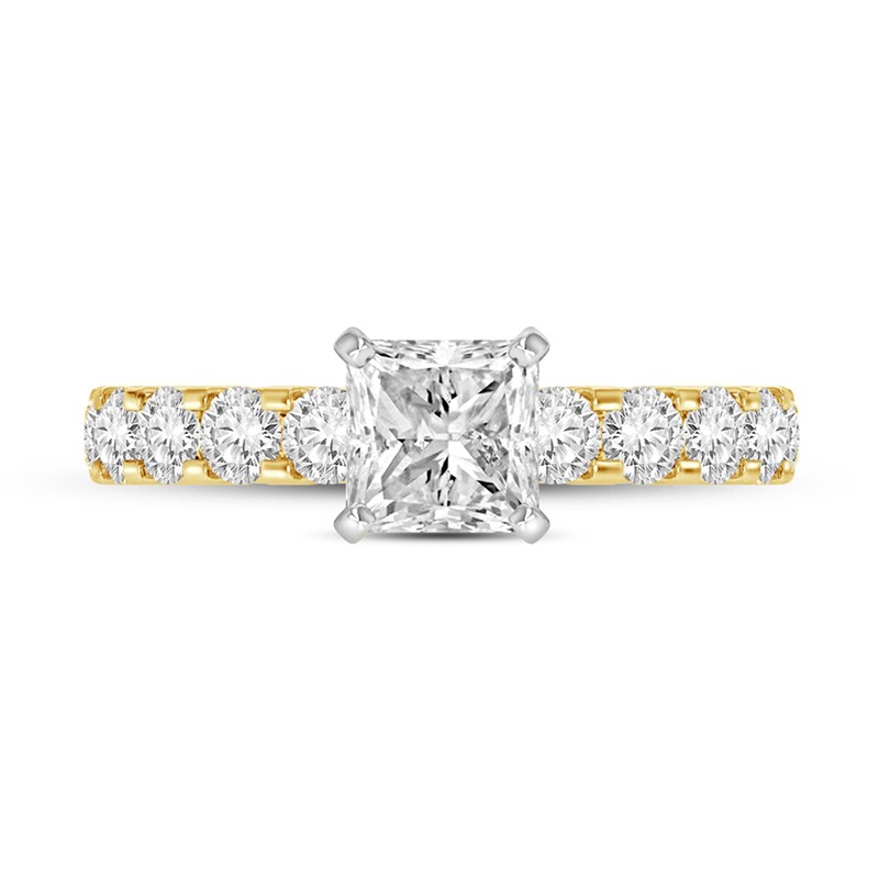 Main Image 3 of 2-1/2 CT. T.W. Princess-Cut Diamond Engagement Ring in 14K Gold (I/I2)
