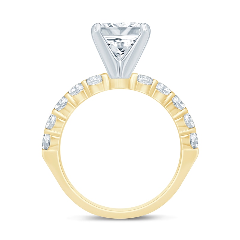 Main Image 5 of 2-1/2 CT. T.W. Princess-Cut Diamond Engagement Ring in 14K Gold (I/I2)