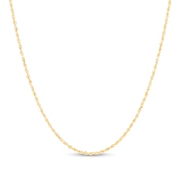 Diamond-Cut 1.6mm Rope Chain Necklace in Solid 14K Gold - 16"
