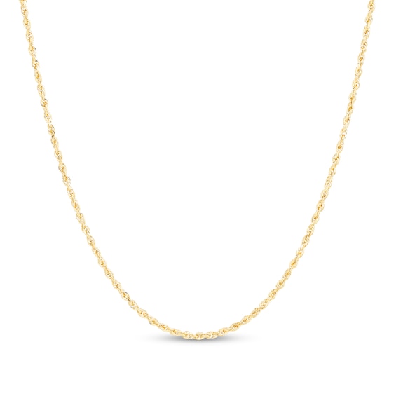 Diamond-Cut 1.6mm Rope Chain Necklace in Solid 14K Gold - 16"