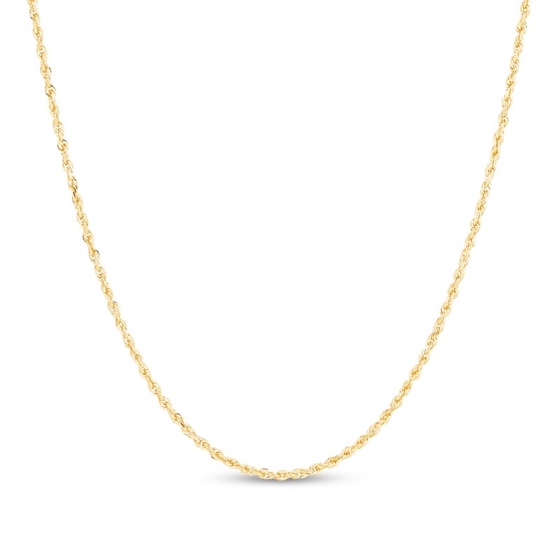 Main Image 1 of Diamond-Cut 1.6mm Rope Chain Necklace in Solid 14K Gold - 16"