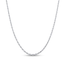 Diamond-Cut 3.0mm Rope Chain Necklace in Solid 14K White Gold - 18"