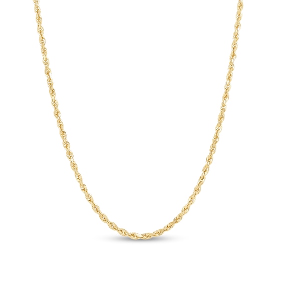 Diamond-Cut 3.8mm Rope Chain Necklace in Solid 14K Gold - 26"