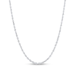 Diamond-Cut 3.8mm Rope Chain Necklace in Solid 14K White Gold - 26"