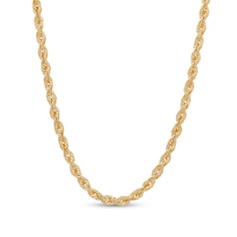 Diamond-Cut 3.8mm Rope Chain Necklace in Solid 14K Gold - 24"