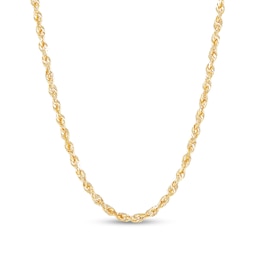 Diamond-Cut 1.6mm Rope Chain Necklace in Solid 14K Gold - 22"