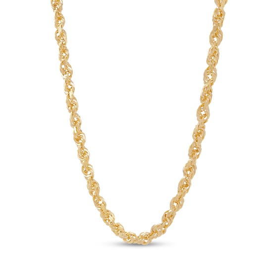 Diamond-Cut 5.5mm Rope Chain Necklace in Solid 14K Gold - 22"