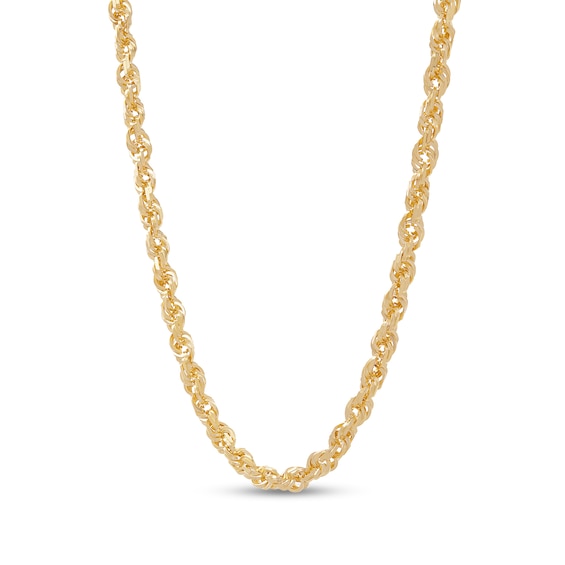 Diamond-Cut 5.5mm Rope Chain Necklace in Solid 14K Gold - 24"