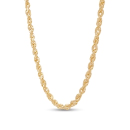 Diamond-Cut 5.5mm Rope Chain Necklace in Solid 14K Gold - 26"